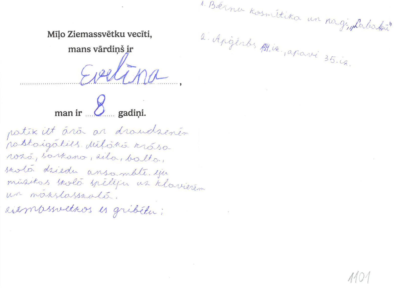 Evelīna sapņo par bērnu kosmētiku, “Labubu” rotaļlietu.