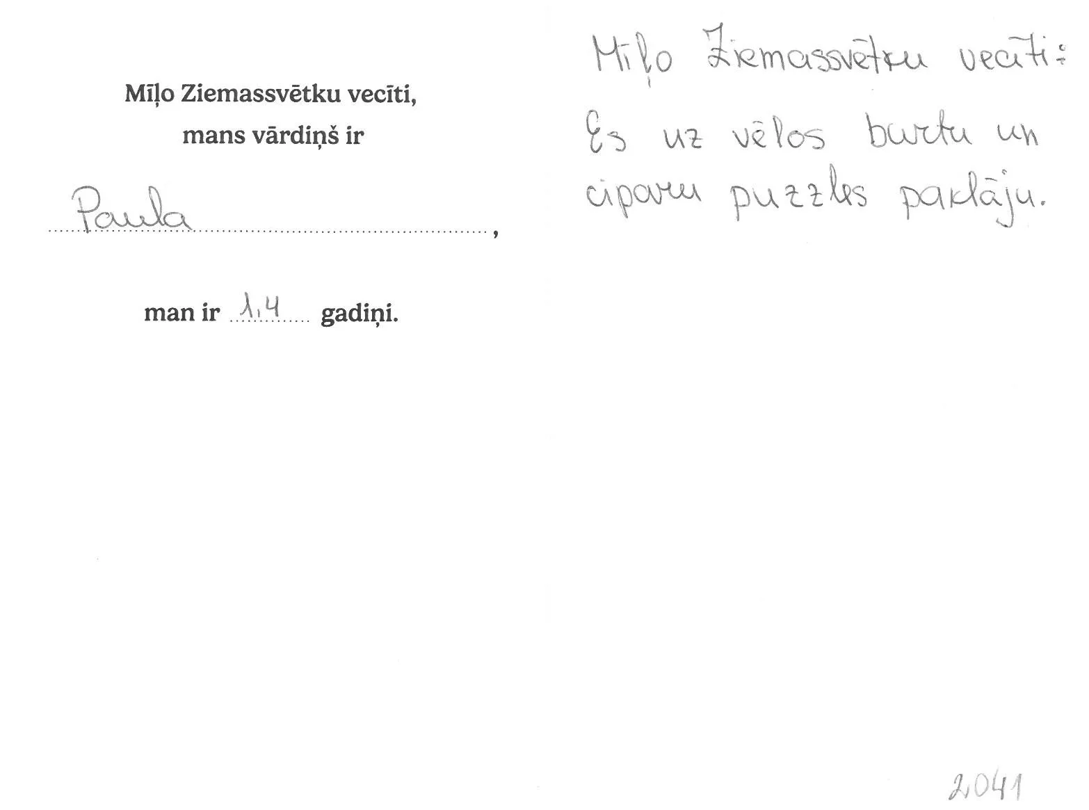 Paula sapņo par burtu un ciparu puzles paklāju.