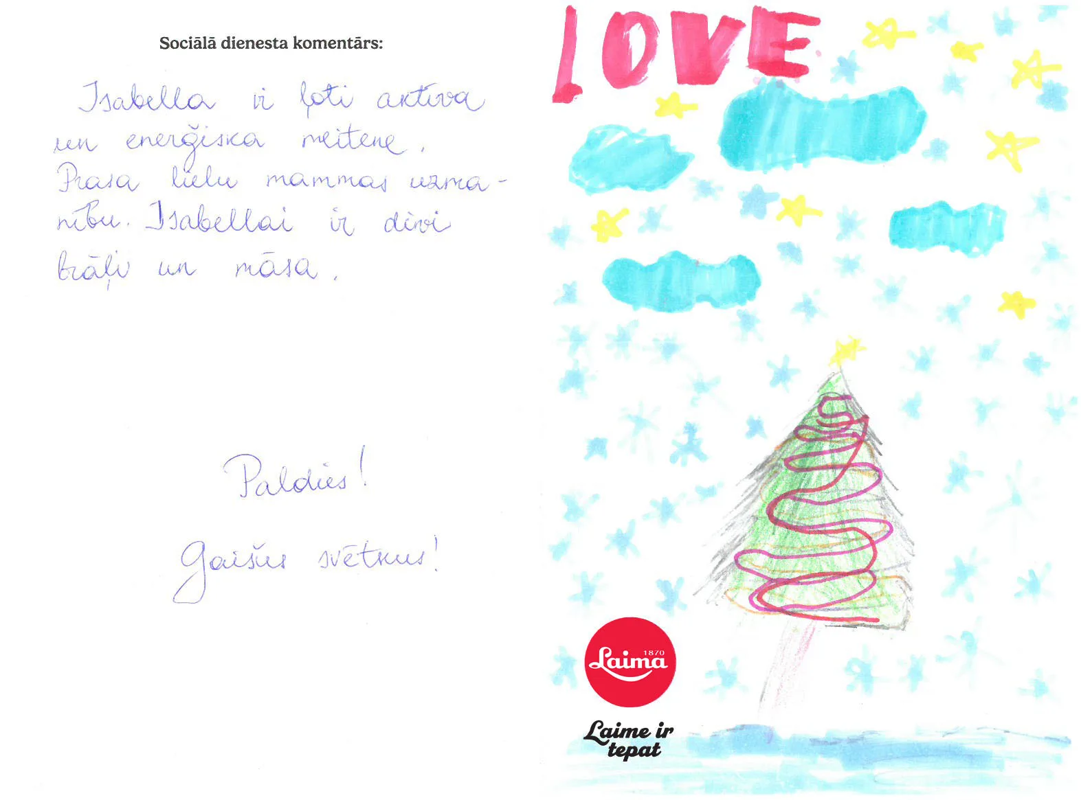 Isabella sapņo par lielo zīmēšanas un gleznošanas komplektu
