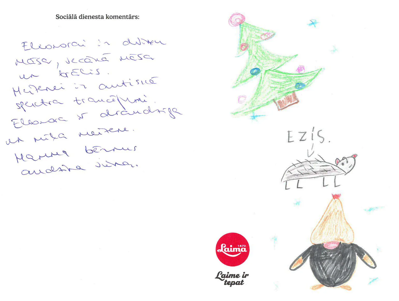 Eleonora sapņo par velosipēdu vai Līvu Akvaparka apmeklējumu.