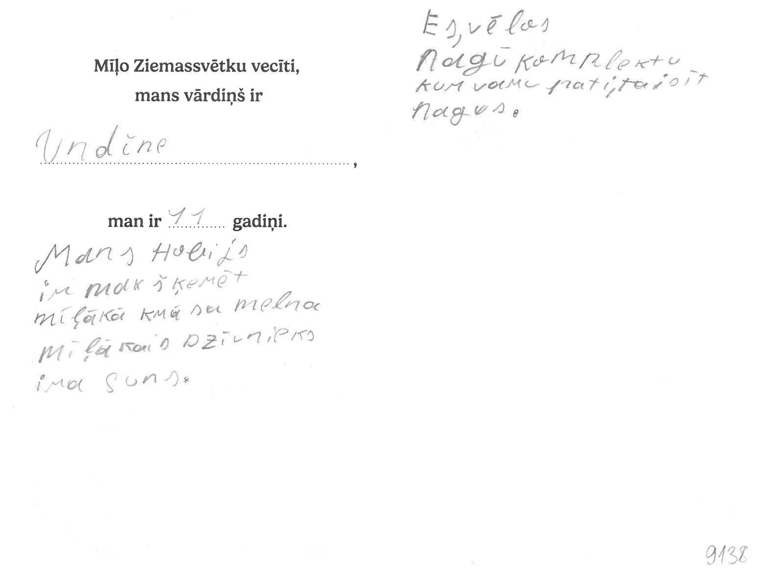 Undīne sapņo par komplektu nagiem, lai pati var taisīt nagus.